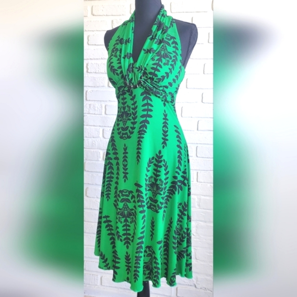 My Michelle Green Backless Dress